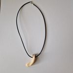 Läderhalsband | 925 Sterling Silver | Hänge Äkta Bete (Ta