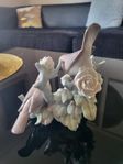 Lladro två näktergaler love birds fåglar porslin stämpla