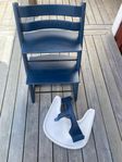 Stokke Tripp Trapp med babybygel och bricka – fint skick!
