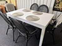 6 st svarta korgstolar från IKEA