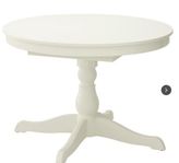 IKEA runt matbord – vitt, stabilt & utdragbart!