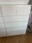 IKEA MALM Byrå med 6 lådor, vit, 80x123 cm