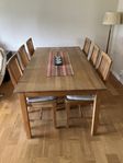 Matbord med 6st stolar oljad ek