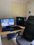 Gamingdator + skärm + stol – Färdig setup