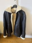Vintage sherling/läderjacka från 80-talet