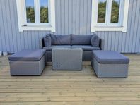 Loungeset konstrotting grå