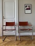 Karmstolar läder 60-tal