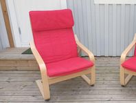2 st röda fåtöljer