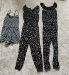 Tre one-piece i strl 140/146