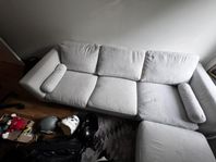 Soffa med puff
