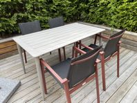 Utebord och 4 stolar