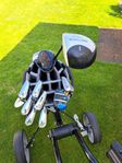 Komplett golfset med bag och vagn 