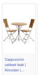 Karcodan, Cappuccino, Bord, 2 stolar (Set) Se bild.