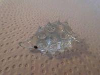 RETRO glasfigur igelkott glasdjur tittskåp