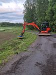 kubota kx-057-4 med rotortilt,slagklippare ledig