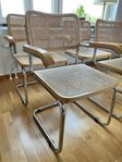 4 st Bauhaus rottingstolar med armstöd 