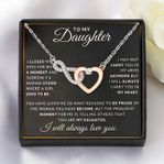 Two-Tone Heart Copper Necklace with CZ – Gift for Daughter