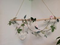 Blomster girlang (blommor) Ikea plus ljusstake på gren
