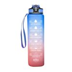 1000ml Leakproof Motivational Sports Water Bottle