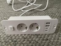 2st vita försänkta eluttagsdosor