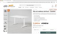 Elektriskt Justerbart SKRIVBORD + Justerbart Svankstöd STOL