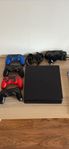 PS4 + 4 kontroller + 8 spel