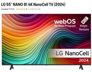 HELT oanvänd, endast 22 dagar gammal, smart-TV.