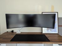 Datorskärm,Samsung Odyssey G9 49" + Ergotron HX monitor arm