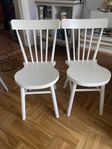 Två pinnstolar Norraryd IKEA vita