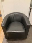 Ikea Tullsta fåtöljer 2 st svart skinn