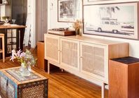 TV-bänk / sideboard i rottingstil