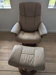 Ekornes Stressless fåtölj med fotpall stl medium