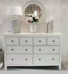 Hemnes Byrå - Vit 8 lådor