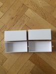 2 vita boxar nya, 40kr glasögonfodral eller till annat.