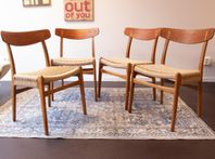 4 st CH23 stolar – Hans J. Wegner, nyflätade