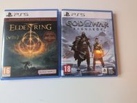 Elden ring och God of War Ragnarok PS5