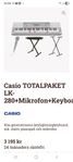 Keybord CASIO LK-280 med microfon,  ställning och stol