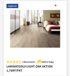 Laminatgolv - Light Oak Aktion 1,76/pkt