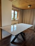 Matbord 200x100 Marmor Glas