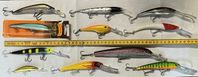 11 wobbler fiskedrag för abborre, gös, öring och gädda