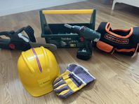 Byggleksaker, robotar och leksaksgitarr