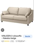 Vinliden beige Ikea Soffa