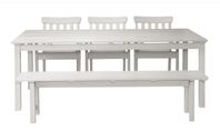 Stort Ikea bord bortskänkes med bänk! Obs inga stolar! 