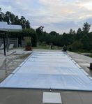 Rib-cover poolskydd grå 9,2m x 4,5m
