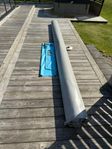 Rib-cover poolskydd grå 8,5m x 4,5m
