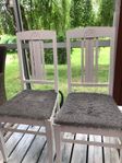 4 vintagemålade stolar
