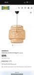 Taklampa, bambu/handgjord, 50 cm