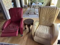 Italienska designfåtöljer med massagefunktion. 