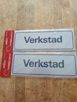 2 st. Verkstadsskyltar i aluminium