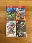 Nintendo switch 2 spel och vanlig switch spel